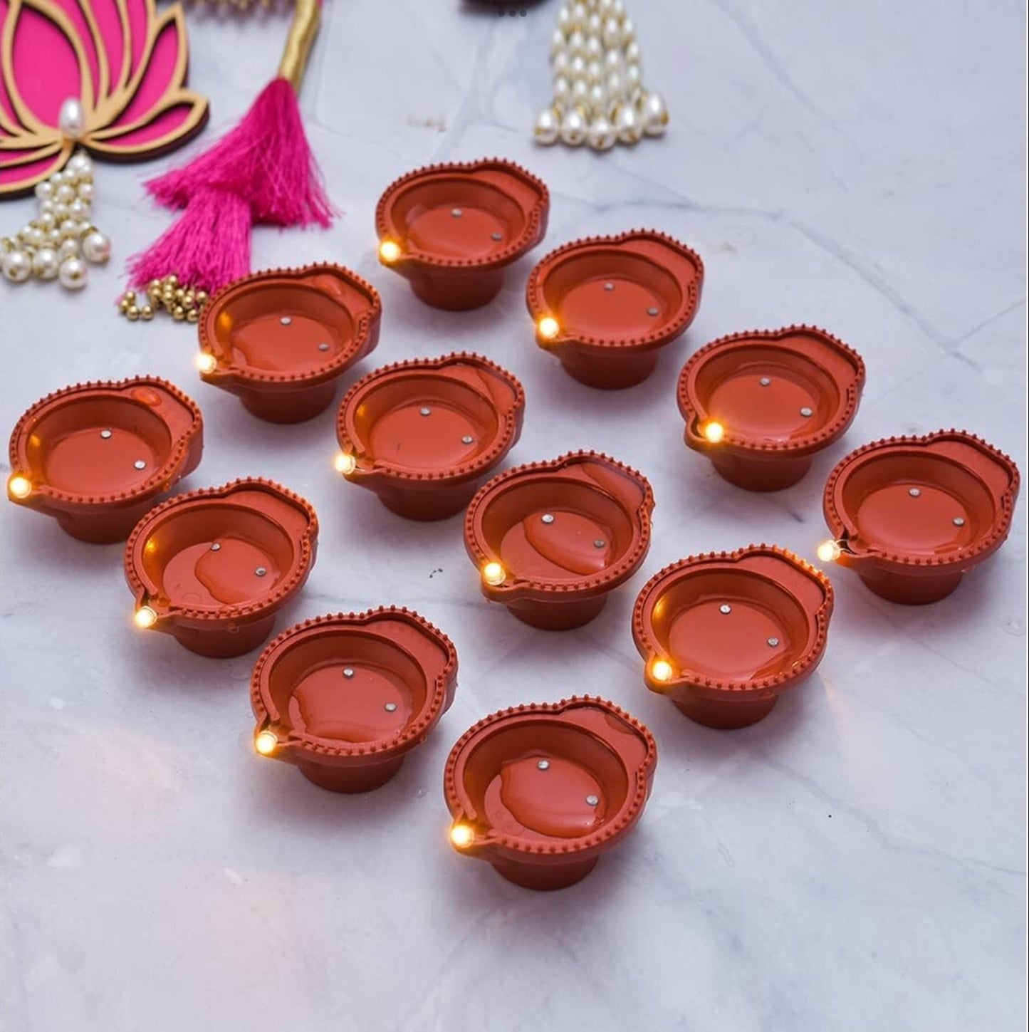 LED Light Water Sensor Diyas Plastic with, Ambient Lights, (Pack of 6/12/18/24)