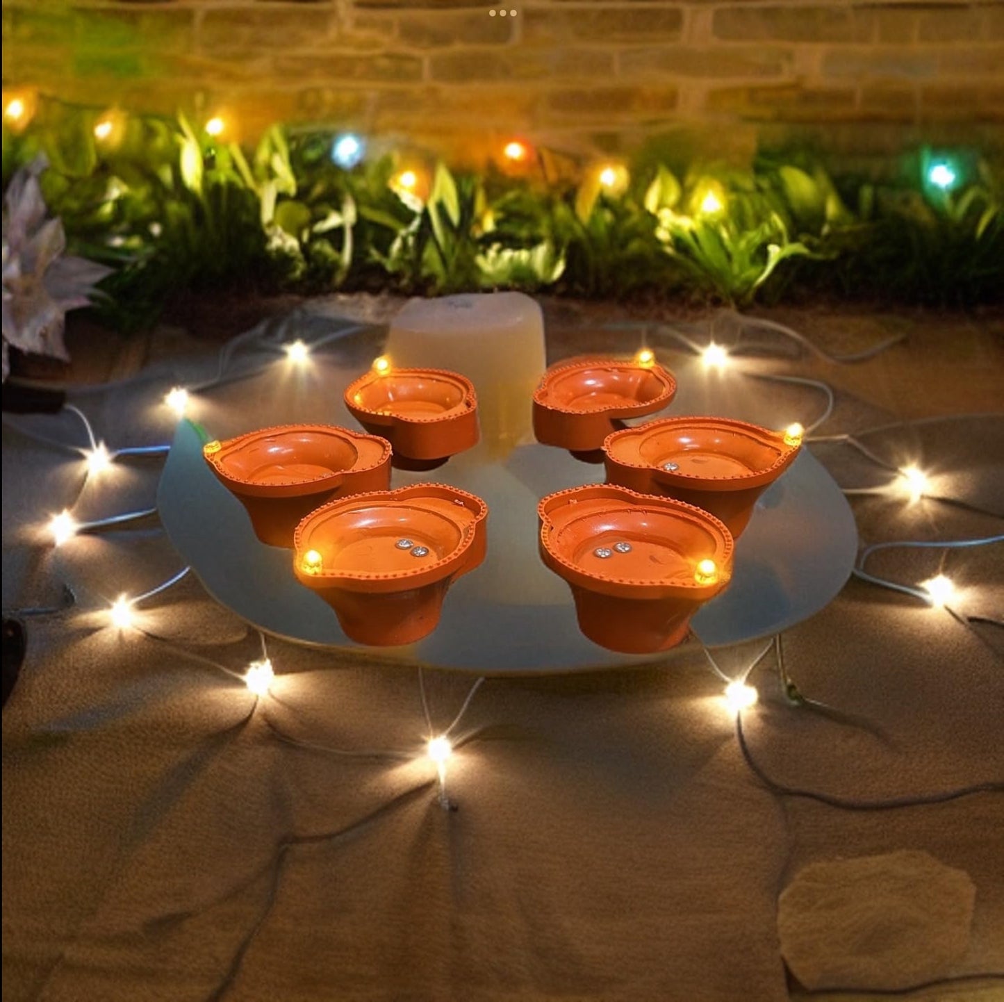 LED Light Water Sensor Diyas Plastic with, Ambient Lights, (Pack of 6/12/18/24)
